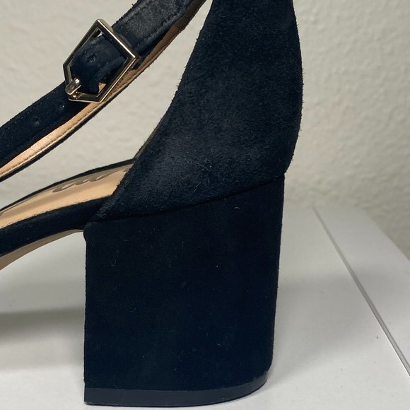 Sam Edelman I Black Susie d'Orsay Ankle Strap Block Heel Sandal size 8.5 - Picture 5 of 15